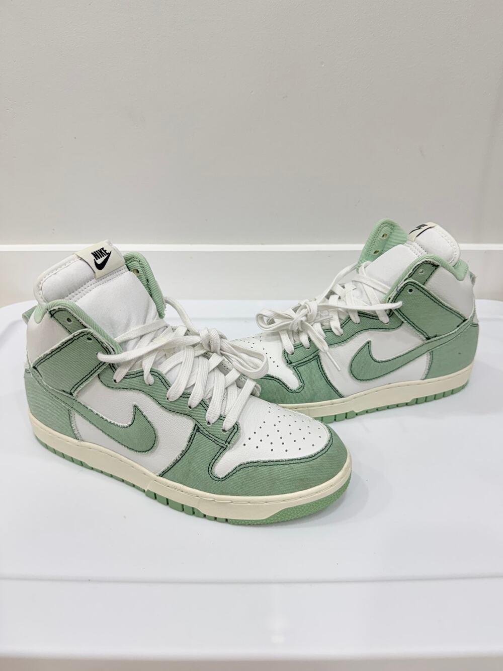 Nike Women's Dunk High 1985 DV1143-300 Enamel Green Denim Size 13 Women/11.5 Men